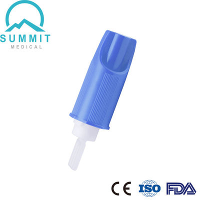 Lancetta conveniente di sicurezza della raccolta del sangue con la lama chirurgica 21G 2.2mm blu-chiaro