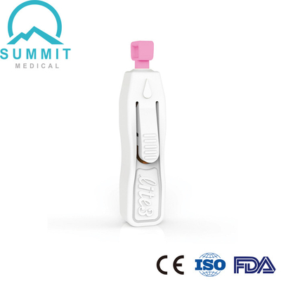 Lancette monouso di sicurezza auto per i sistemi diagnostici 21G 2.4mm 100/Box rosa di Vitro