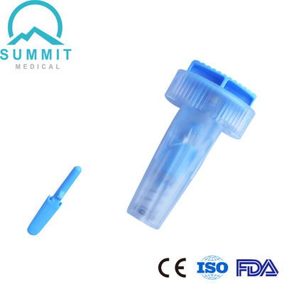 Lancetta sterile 28G 1.6mm del pulsante per le prove della glicemia