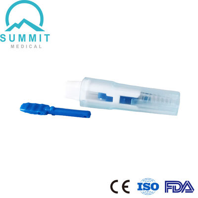 Dispositivo di lancetta di sicurezza miniatura con ago bloccato automaticamente 30G 1,5 mm Blu