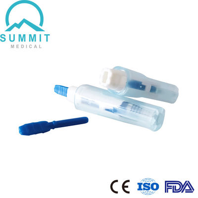 Dispositivo di lancetta di sicurezza miniatura con ago bloccato automaticamente 30G 1,5 mm Blu