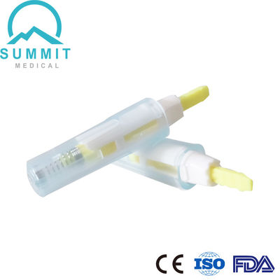 Lancet di sicurezza monouso con meccanismo di puntura automatica 26G 1,8 mm giallo