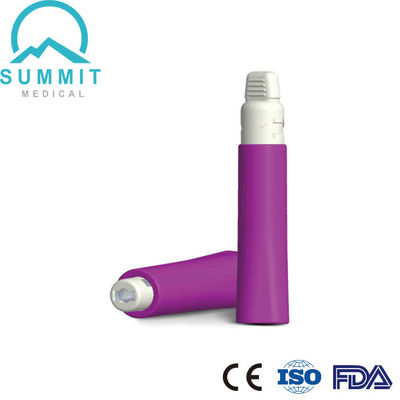 Lancetta di sicurezza per diabetici con ago a tripla bivella 28G profondità 1,8 mm