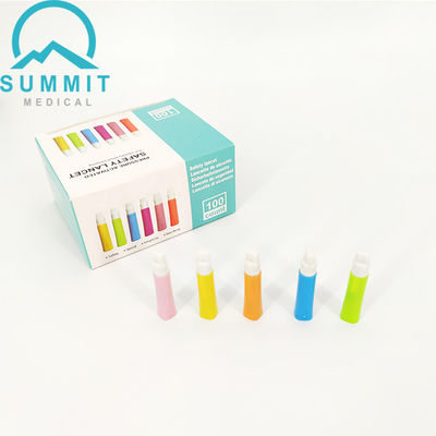 Dispositivo Lancet retrattile per il test del glucosio nel sangue 30G 1,5 mm Rosa