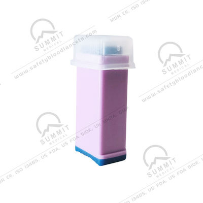 Lancet per la sicurezza del sangue medicinale usa e getta 28G 1.8mm con tappo a tira
