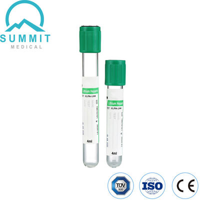 Tubo per il sangue verde con eparina di sodio o additivo di eparina di litio, 4 ml