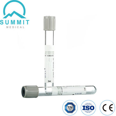 2 ml di tubo di glucosio, gray top, additivo di fluoruro di sodio con K2EDTA
