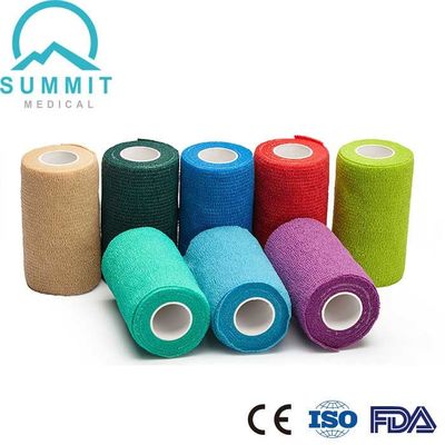 Fasciatura coesiva elastica non tessuta, fasciatura del pronto soccorso di 10cmX4.5m