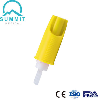 Pezzi gialli sterili dell'ago 26G 1.6MM della lancetta di sicurezza della raccolta del sangue 100 per scatola