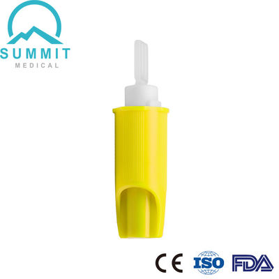 Pezzi gialli sterili dell'ago 26G 1.6MM della lancetta di sicurezza della raccolta del sangue 100 per scatola