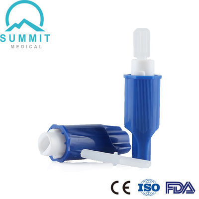 Lancetta conveniente di sicurezza della raccolta del sangue con la lama chirurgica 21G 2.2mm blu-chiaro