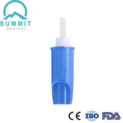 Lancetta conveniente di sicurezza della raccolta del sangue con la lama chirurgica 21G 2.2mm blu-chiaro
