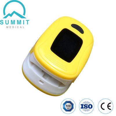 Ossimetro tenuto in mano di impulso del grado medico, ossimetro giallo di impulso della punta delle dita del CE