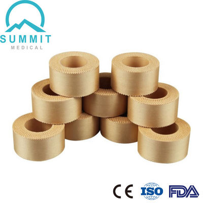 2.5cmX5m Tan Silk Surgical Adhesive Plaster con la bobina di plastica