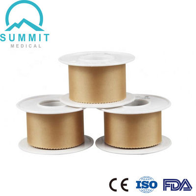 2.5cmX5m Tan Silk Surgical Adhesive Plaster con la bobina di plastica
