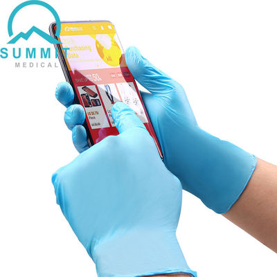 Guanti eliminabili medici dell'esame del nitrile blu 240mm