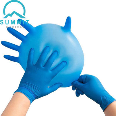 Blu 3,5 MIL Disposable Examination Gloves, guanti medici liberi dell'esame del nitrile del lattice
