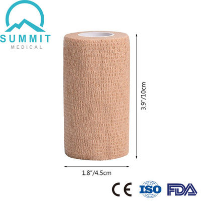 4 pollici X 5 yarde autoadesivo non tessuto di Tan Elastic Cohesive Bandage