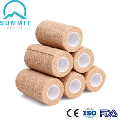 4 pollici X 5 yarde autoadesivo non tessuto di Tan Elastic Cohesive Bandage