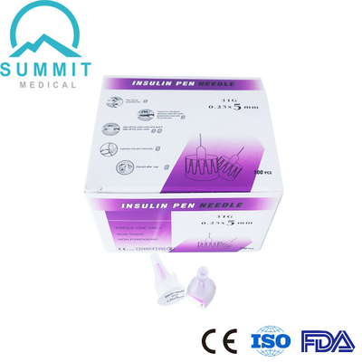 Aghi diabetici dell'insulina con Pen Needles ultrasottile per l'iniezione comoda 31G 5mm dell'insulina