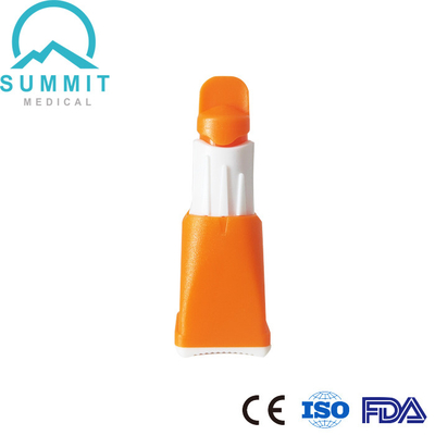 Arancia regolabile della lancetta di sangue di sicurezza delle regolazioni multiple di profondità 28G 1.3mm/1.8mm/2.3mm