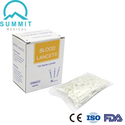 Lancetta di sangue piana bianca eliminabile medica di torsione 30G