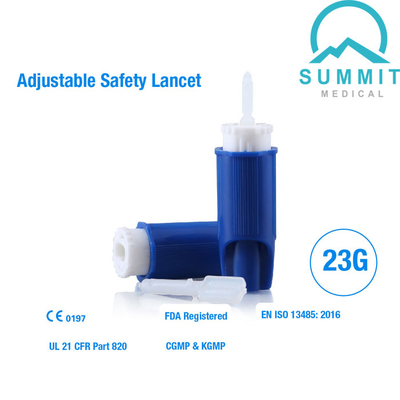 Lancetta regolabile 23G di sicurezza simile a Roche Accu-Chek Sicuro-T-pro più la lancetta