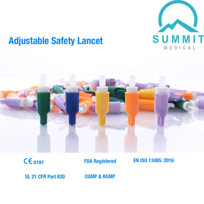Lancetta regolabile 23G di sicurezza simile a Roche Accu-Chek Sicuro-T-pro più la lancetta