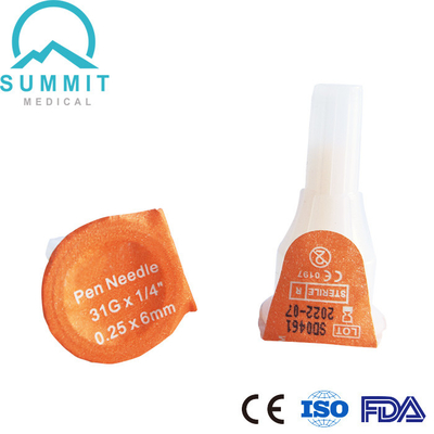 Insulina medica Pen Needles (31G 6mm) della sommità 100 pezzi