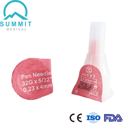 32G 4mm Pen Needles For Insulin Pens 100 pezzi di colore della pesca